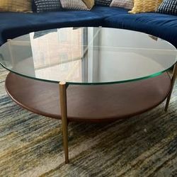 West Elm Mid-Century Art Display Coffee Table – 42” Round