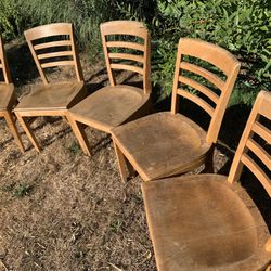 6 Birch Chairs From UofO Night Library Made By Sikes Co  