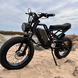 1500 Watt Electric Ebike, 35-39mph, Heavy Duty/Full Suspension, Hydraulic Brakes(Black -or- Yellow)