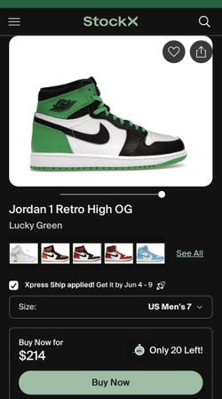 Jordan 1 Retro High OG in Lucky Green