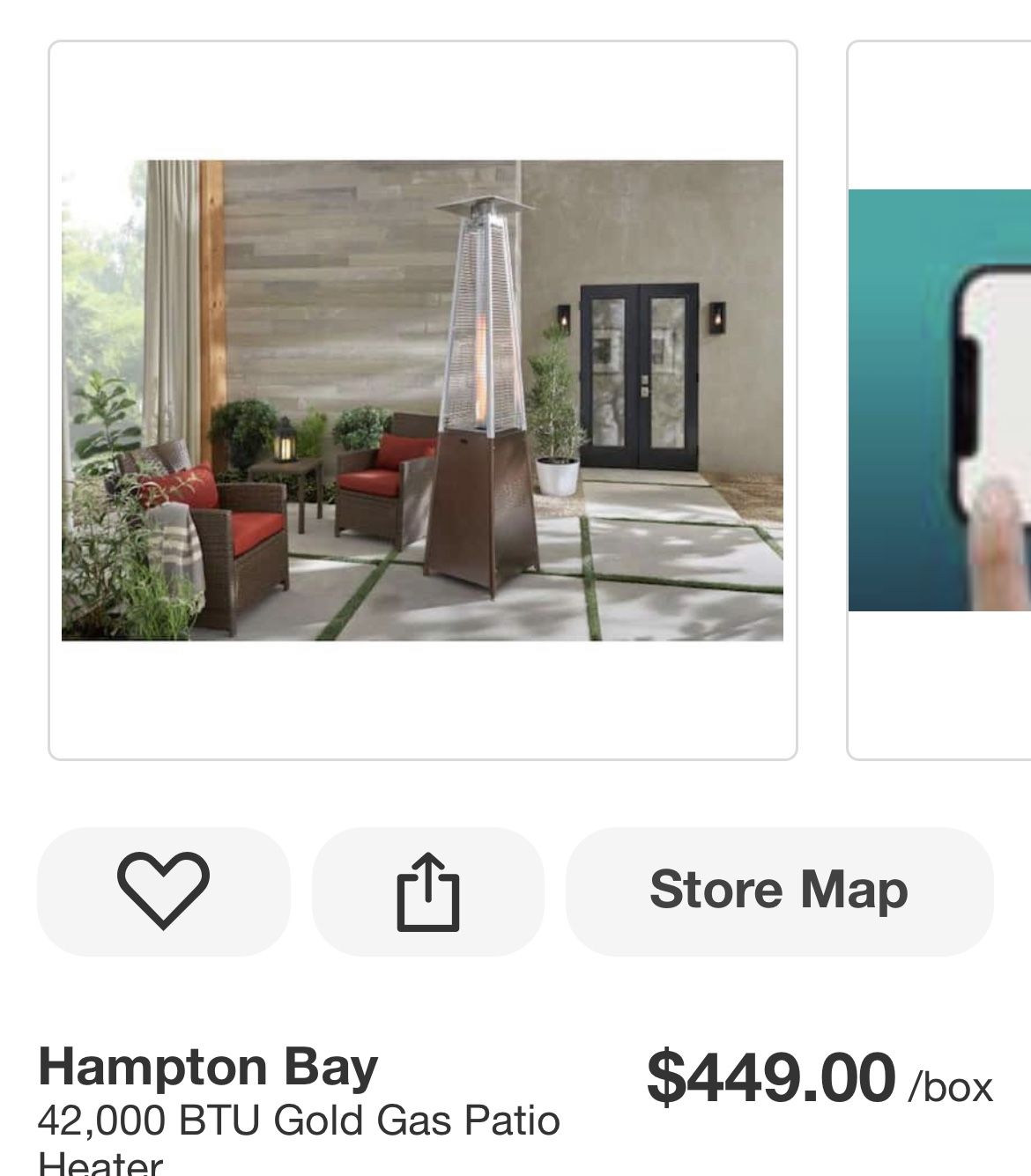 Gold Gas Hampton Bay Btu Gas Patio Heater Outdoor Hampton Bay