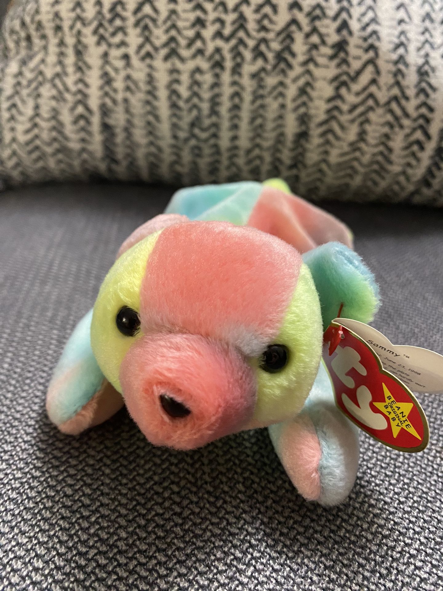 TY Beanie Baby Babies 1998 / 1999 “Sammy” the Bear Rare with Errors Retired