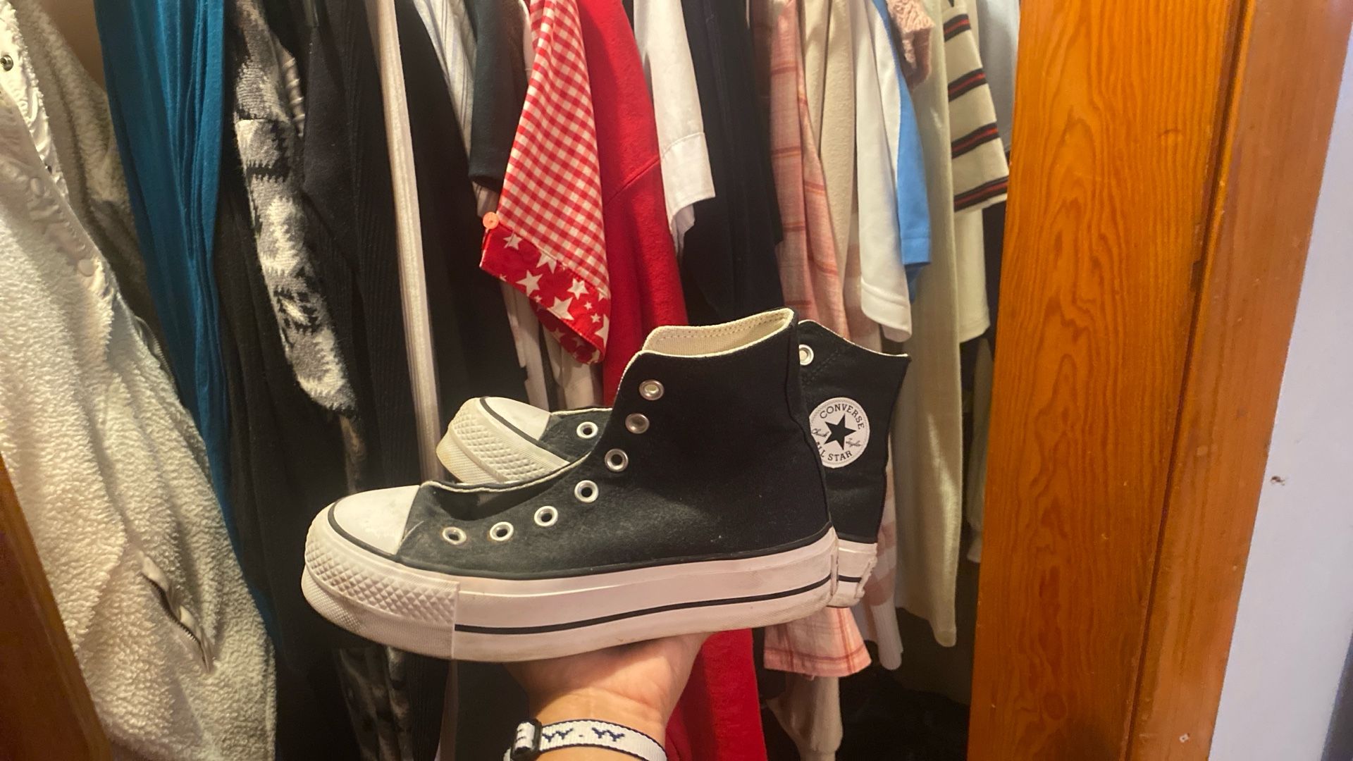 Platform High Top Black Converse