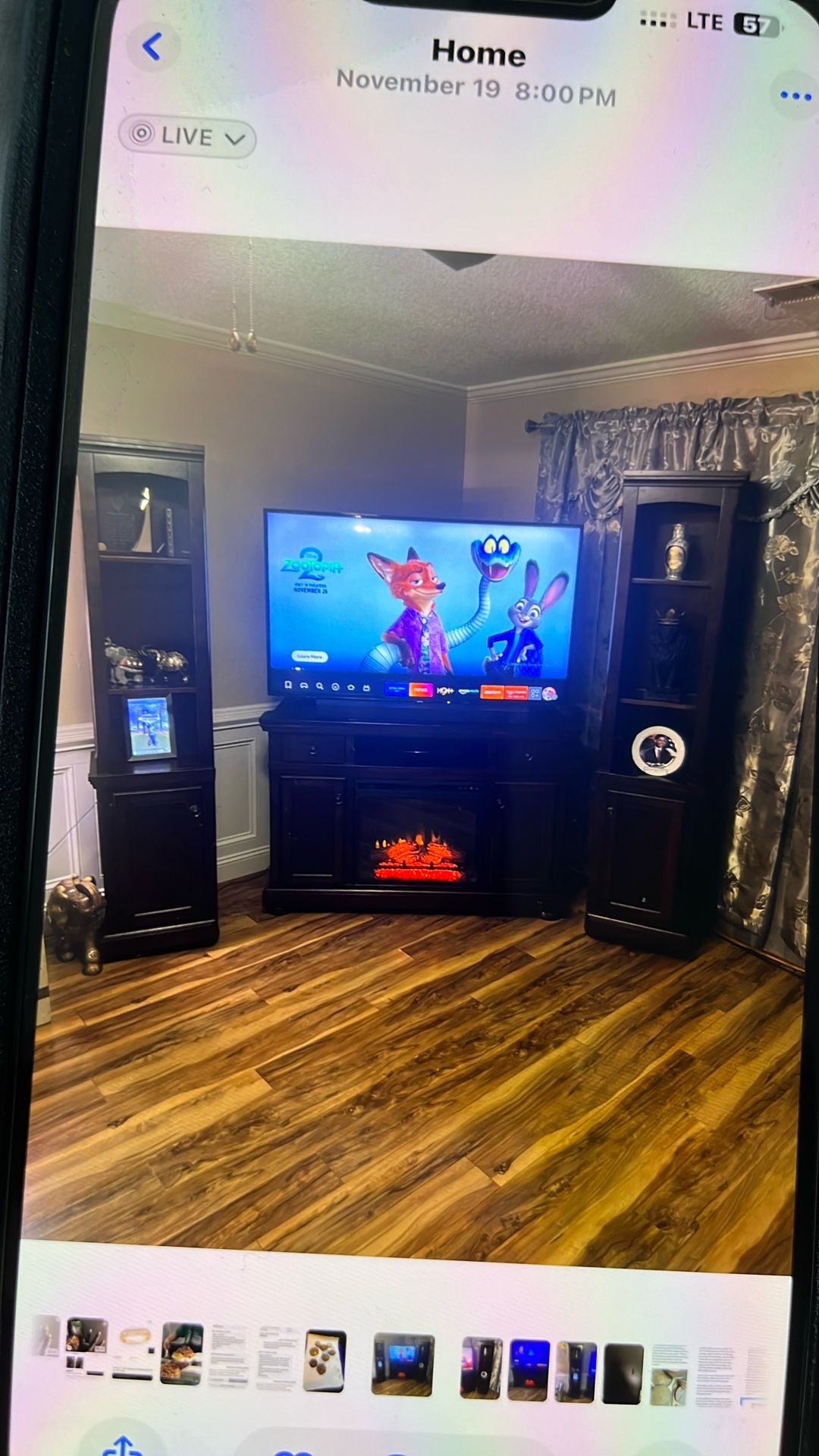 Entertainment Center With Fireplace/ Remote