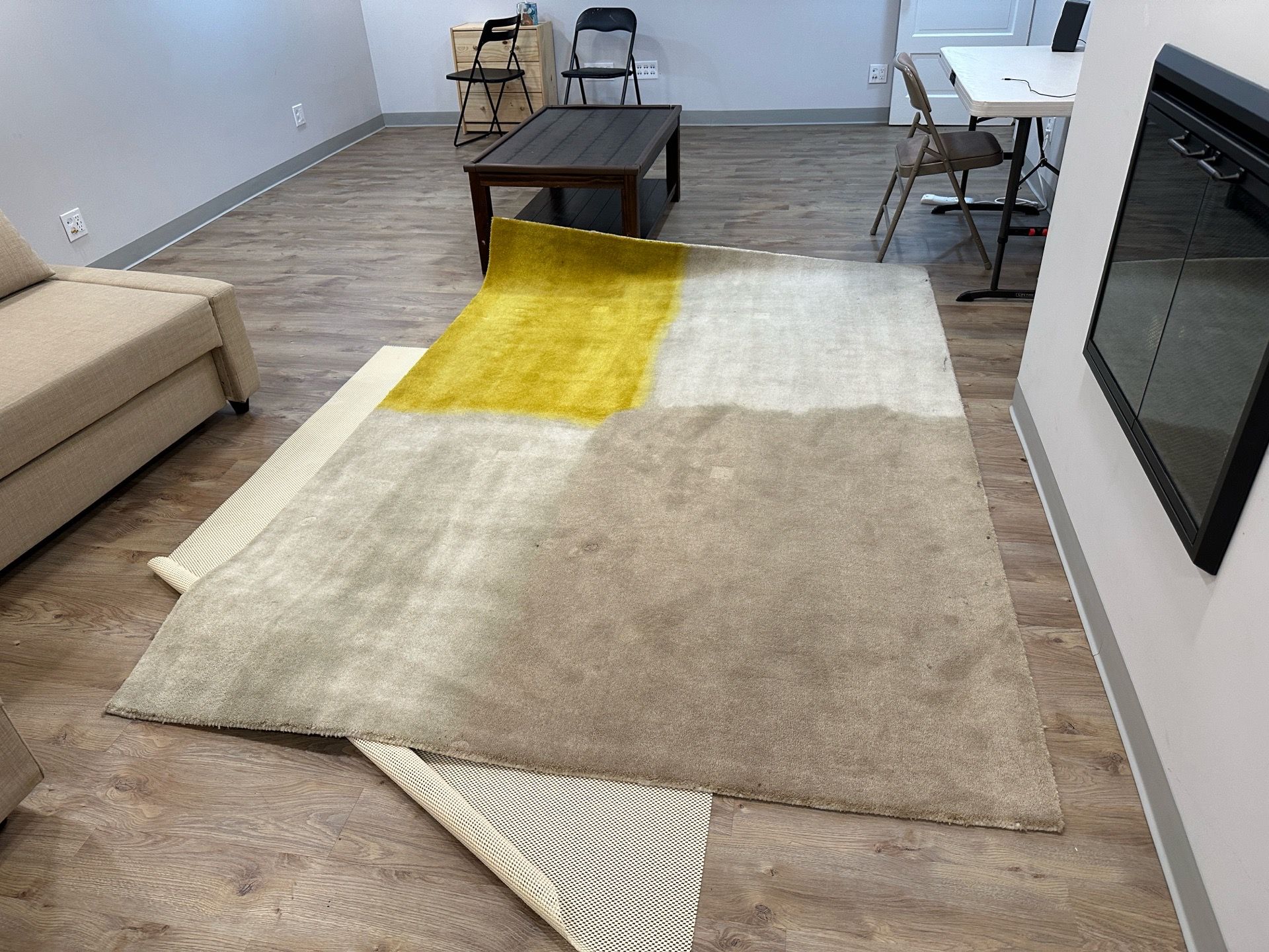 West Elm watercolor squares rug 6x9