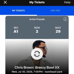 Chris Brown 2nd Row Floor Seating 