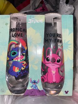 Disney Stitch glass cups