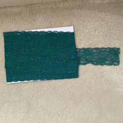 10 Yards Dark Green Elastic Trim - 3” Wide