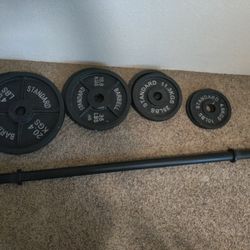 230lb Iron weight plate set