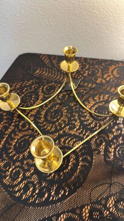 Party light brass Candle Holder / Candlabra