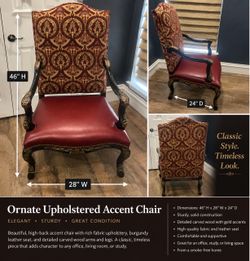 Old world accent chair
