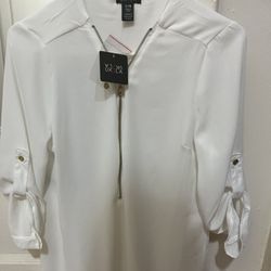  Woman White  Blouse