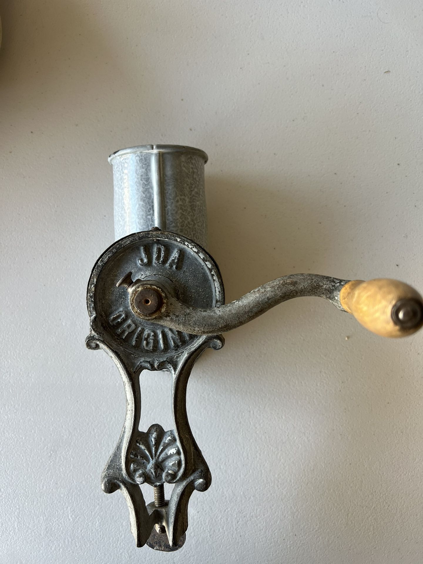 RARE Antique JDA Germany Grater Grinder Mill Cast Iron Hand Crank