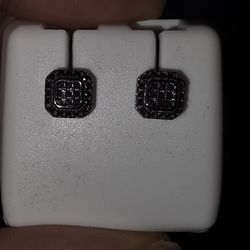 Black Moissanite Earrings