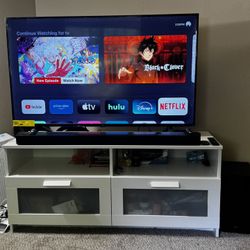 Moving Sale – TV, TV Stand, and Sound Bar (Bundle or Separate)