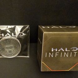 BRAND NEW - HALO CAMPAIGN EVOLVED PROMO COIN + HALO INFINITE CASE & DOG TAGS PROMO