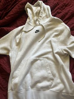 cream nike hoodie