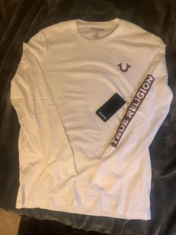 White And Brown True Religion Long Sleeve