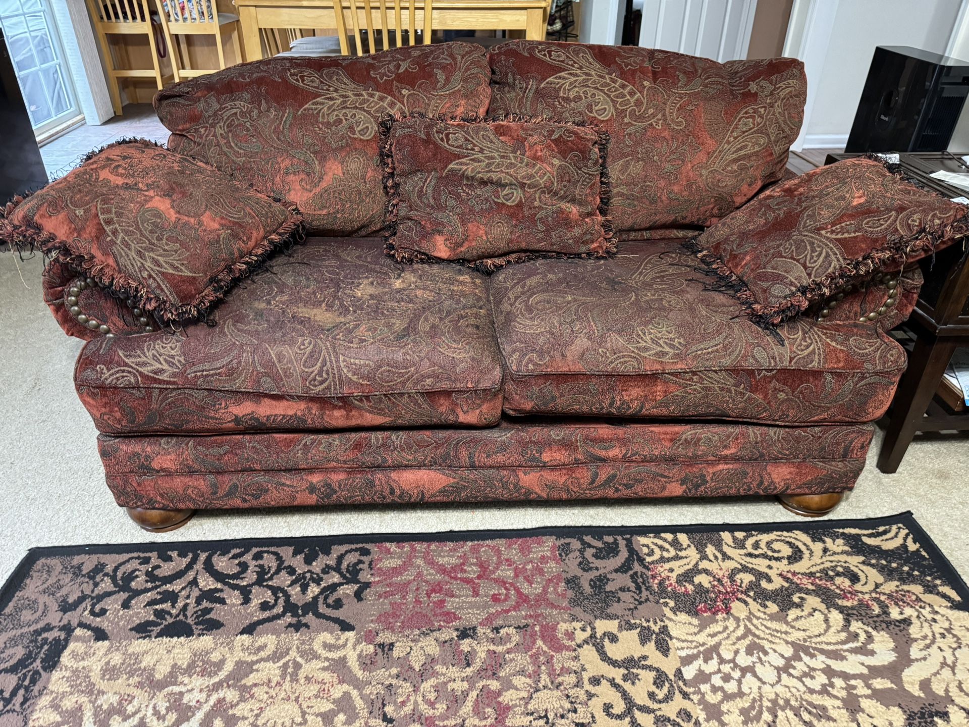 Sofa And Love Seat With Cushions