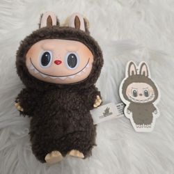 Original Labubu Secret Exciting Macaron Chestnut Cocoa POPMART plush toy keychain