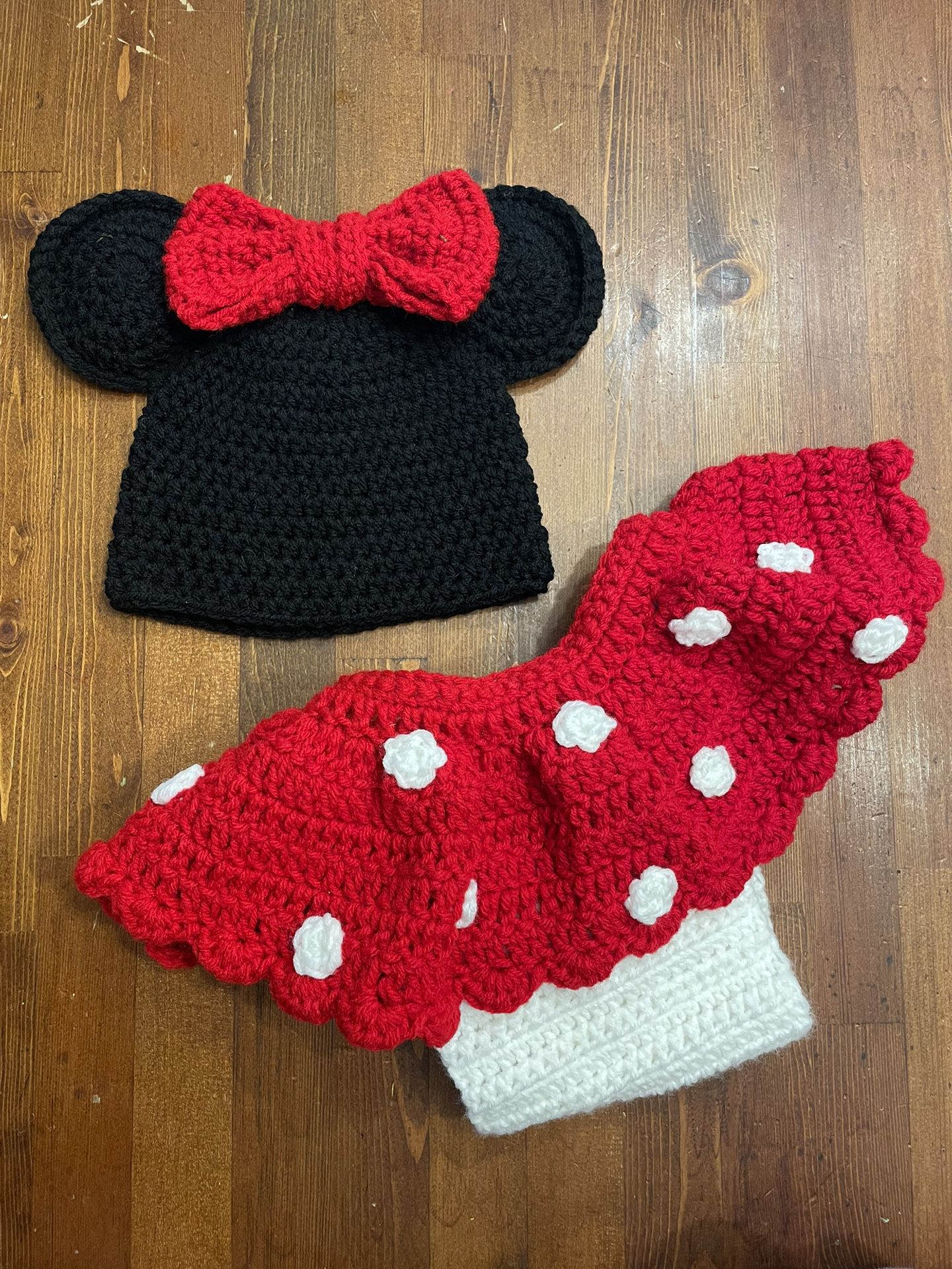  Baby Mini Mouse inspired crochet outfit or costume