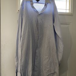 Blue Neiman Marcus Neck Size 16 Button Up Shirt