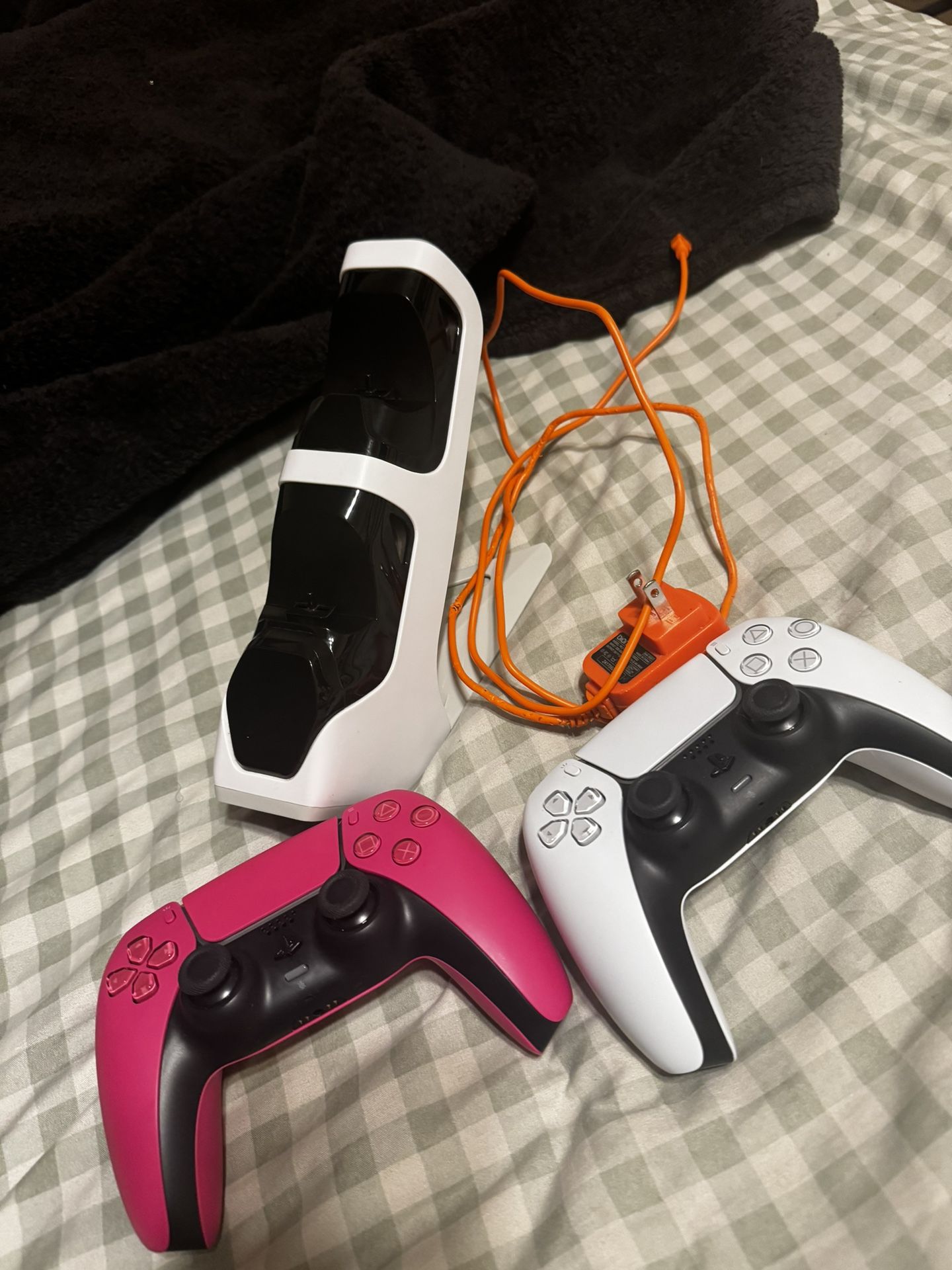 Two Ps5 Controllers And Charger 