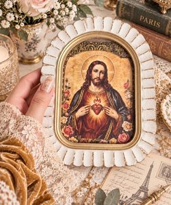 Sacred Heart of Jesus Framed Religious Icon