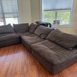 Brown Couch, L-Shape