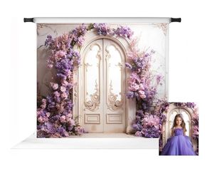 Kate Floral Backdrops Girls Portrait Photography Backdrop Vintage Wall Photo Background Wedding Bridal Shower Backdrop,10X8ft