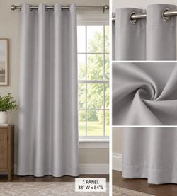 NEW Gray/Silver Grommet Curtain Panels 38" x 84" - 6 Available
