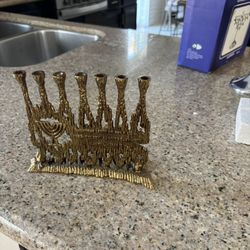 Golden Antique Menorah