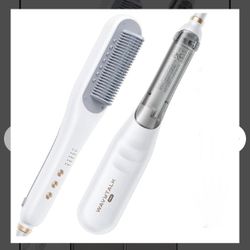 Wavytalk Pro Steam Hair Straightener Brush, Steamline Pro 3 in 1 Straightening Brush, Reduces Damage, Nourishes Hair,  Retail $72