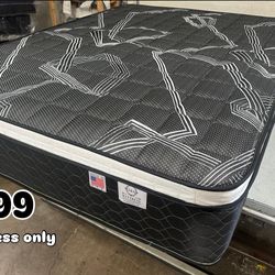 Black series Queen sizes Euro Pillow Top 12” medium firm 🆕  In Plastic   Mattress only $199  Mattress with box spring $260  Delivery $30 All sizes av