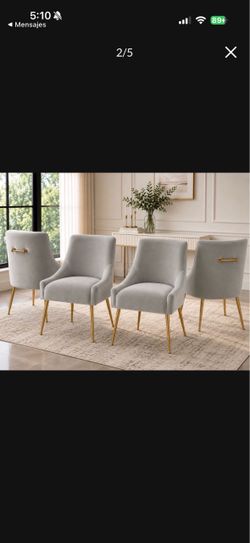 Grey Velvet Dining Chairs (Set of 4)