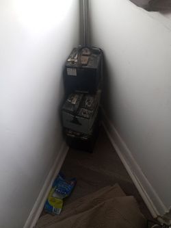 Free fully discharged car batteries, 1 AGM, 2 lead acid batteries, must take all 3 by today