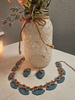 Western Copper and Teal Blue Stone Set!