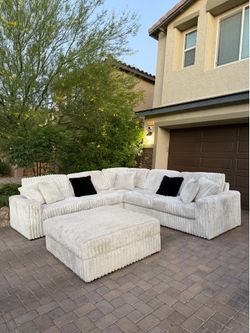 Sectional and ottoman
