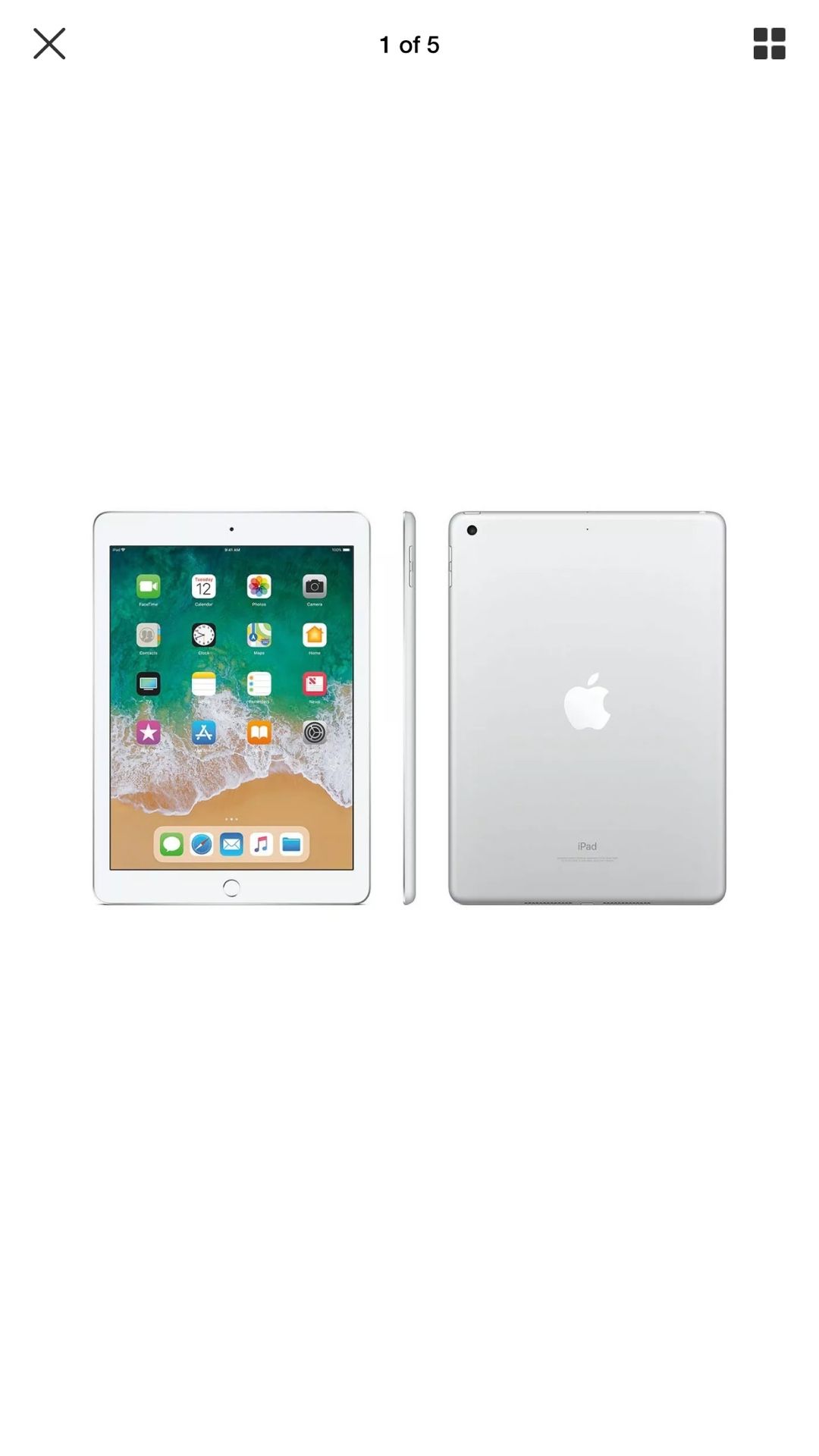 Apple - iPad 6th gen with Wi-Fi - 32GB - Silver Model:MR7G2LL/A SKU:5201500