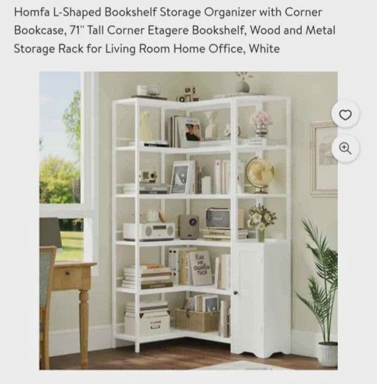 L Shape Book Shelf
