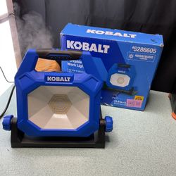 KOBALT PORTABLE LED WORK LIGHT, 4~8 LUMENS