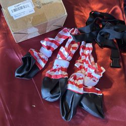 Dog Suspender Boots for small/med Dogs Waterproof Dog Rain Boots Adjustable Anti-Slip Paw Protectors Leggings Shoes for Outdoor Winter Snow Rain Wa