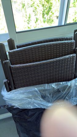 Patio furniture folding high chairs