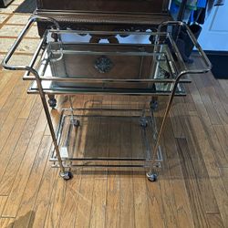 Pottery barn bar cart skylar metal
