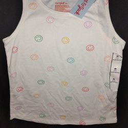 Girl's Tank Top! Size 8** New! Smiley Faces!