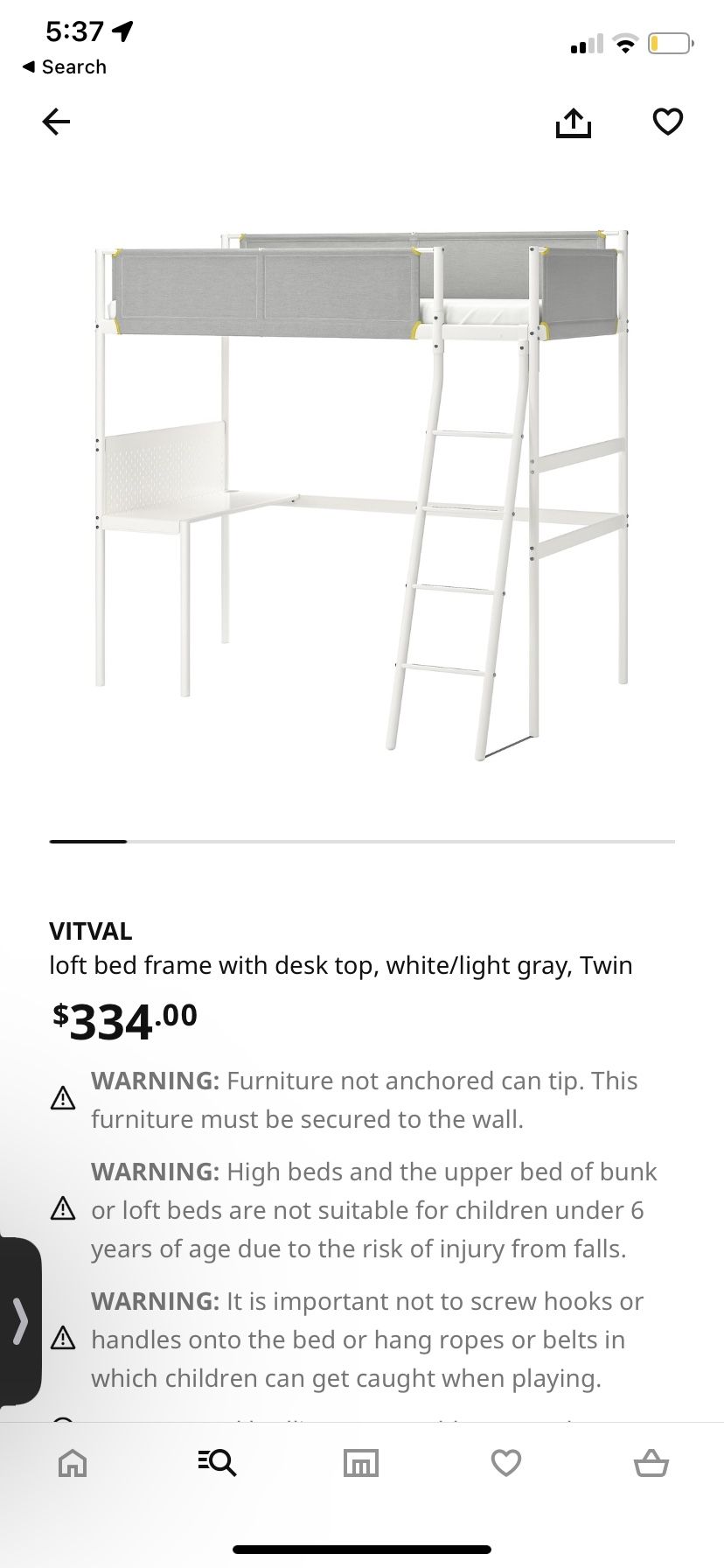 IKEA Loft Bed With Desk