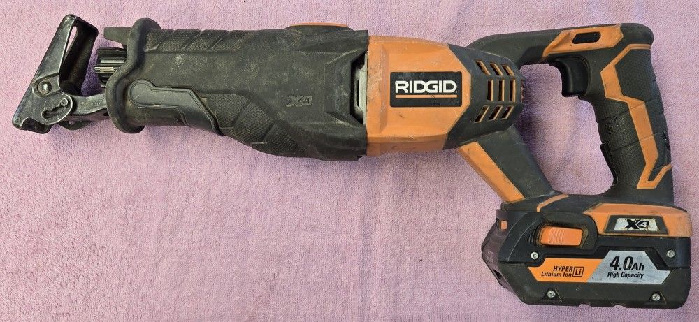 Ridgid R8641 Brushless Reciprocating Saw Woth Battery