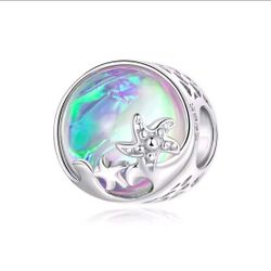 Crystal rainbow opal Starfish charm Ocean Sea fit Pandora bracelet
