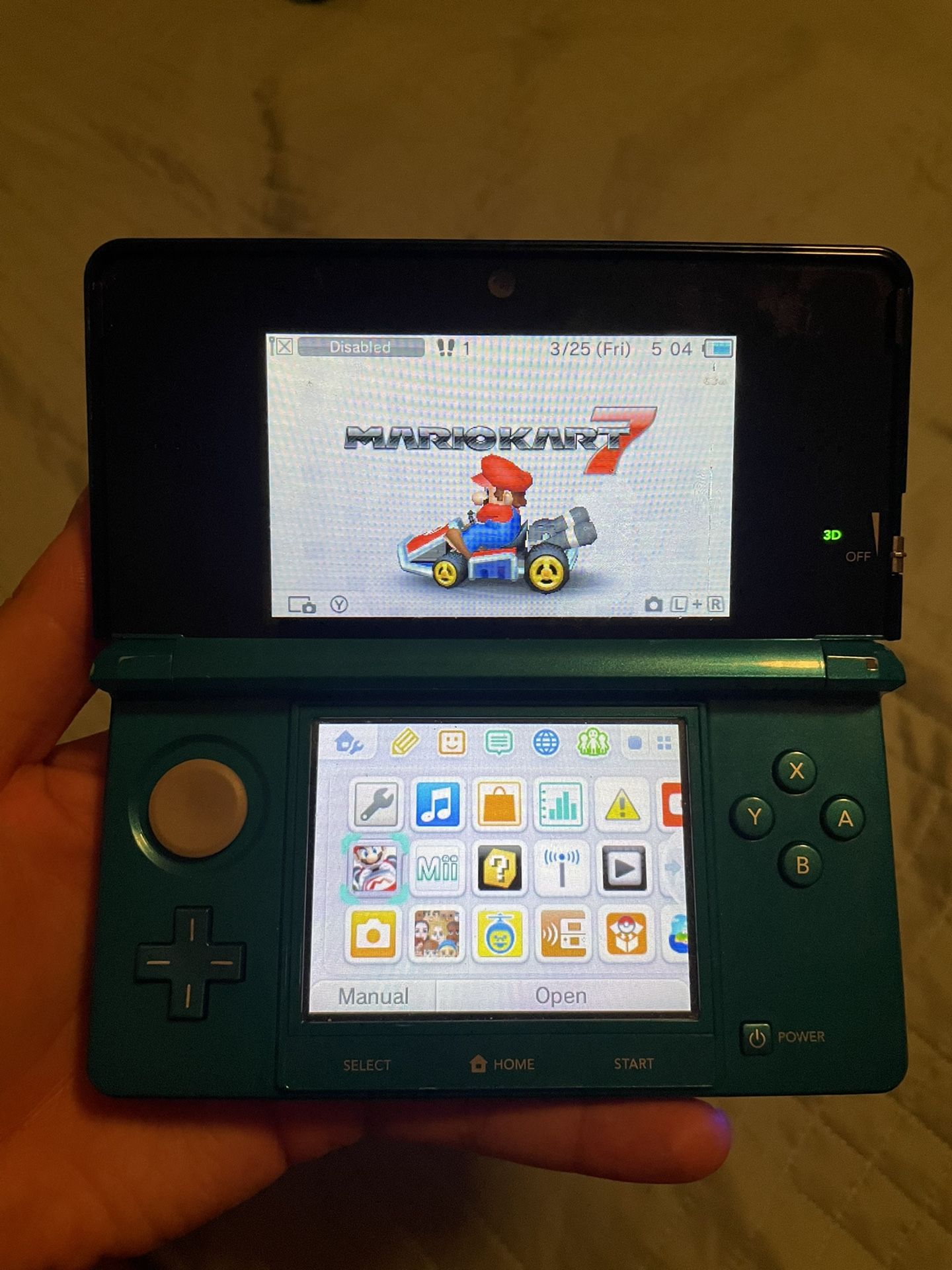 Nintendo 3DS In Aqua Blue