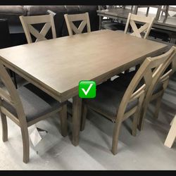 Wood Wire Brushed Finish Dining/ Kitchen Table And 4 Chairs✅ Fastest Delivery 🚚  Showroom Available ✅